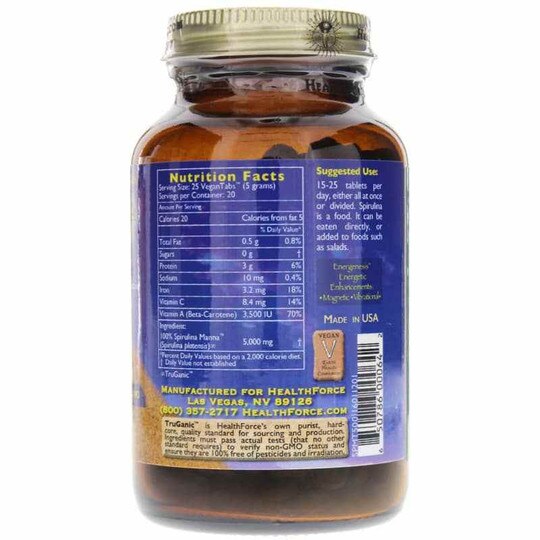 Spirulina Manna Tablets, Healthforce Superfoods